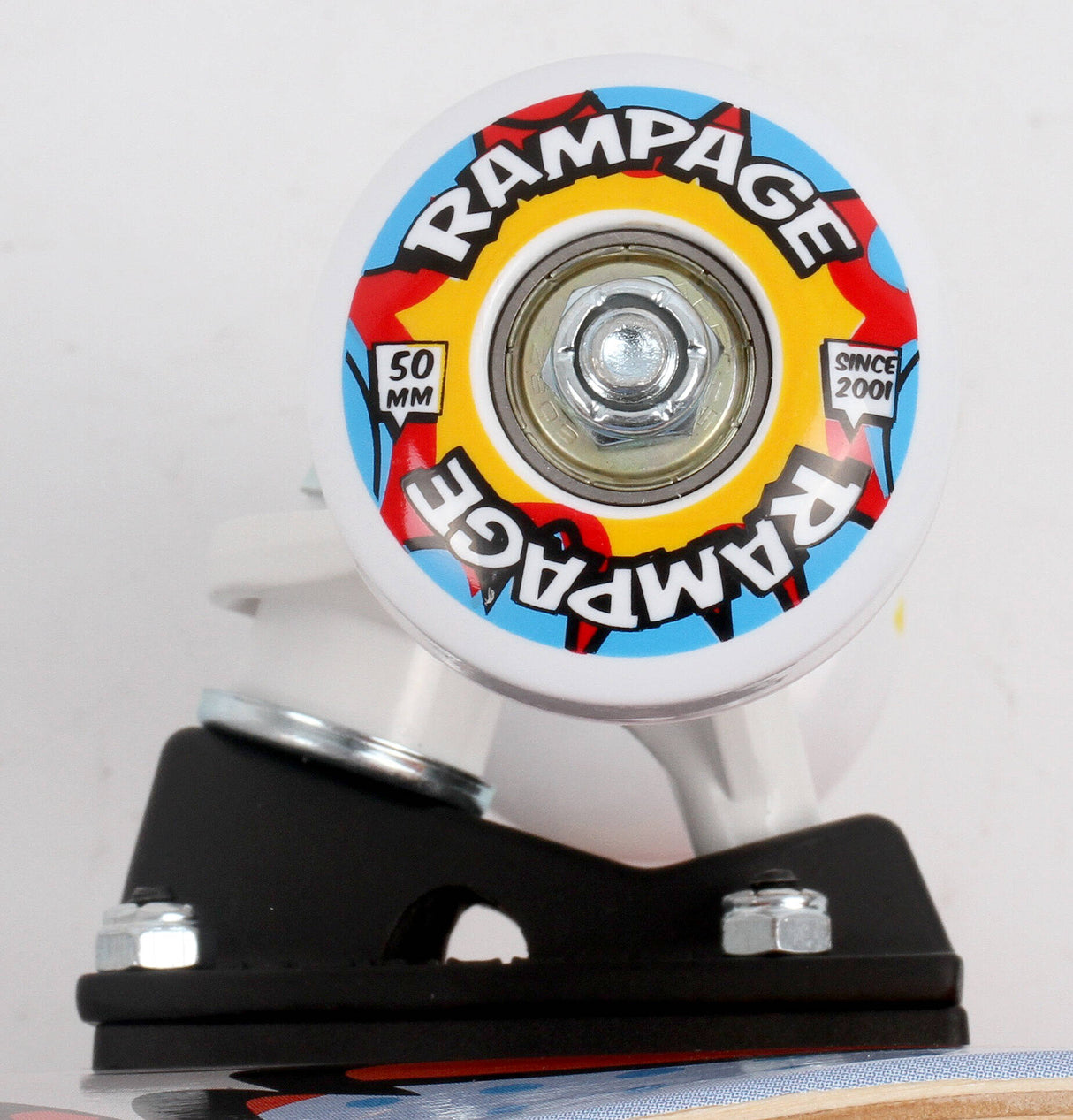 Rampage Comic Art Complete Skateboard - White 8''