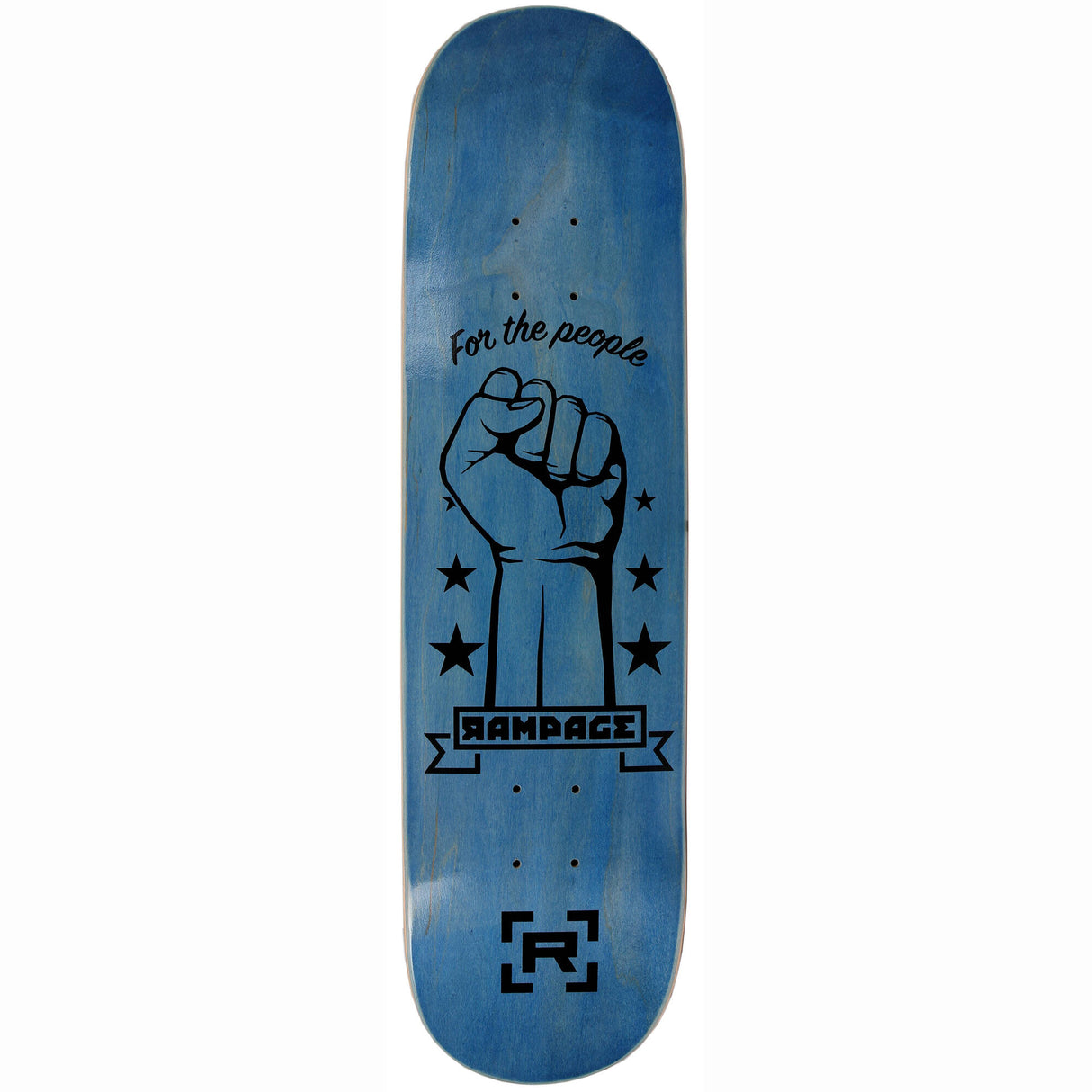 Rampage FTP Skateboard Deck - Blue 8''