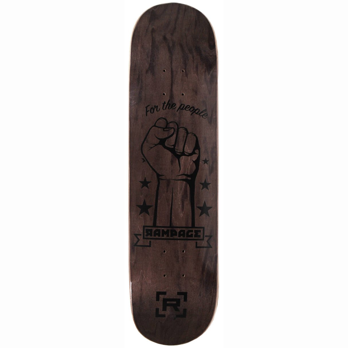 Rampage FTP Skateboard Deck - Charcoal 8''