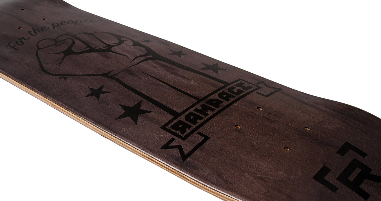 Rampage FTP Skateboard Deck - Charcoal 8''