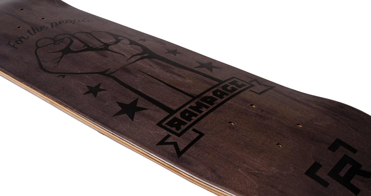 Rampage FTP Skateboard Deck - Charcoal 8.25''