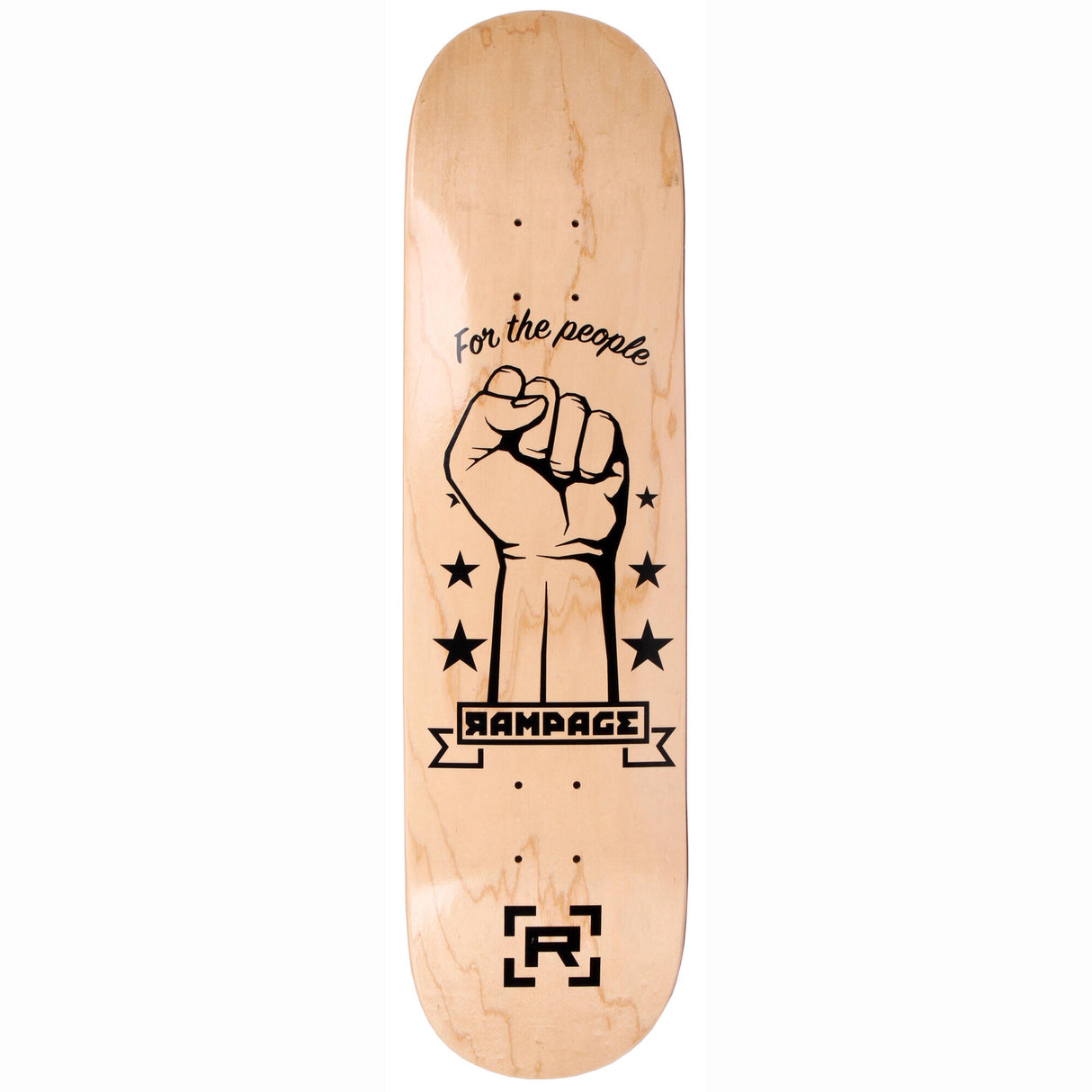Rampage FTP Skateboard Deck - Natural 8''
