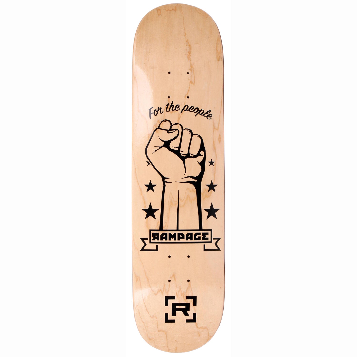 Rampage FTP Skateboard Deck - Natural 8''