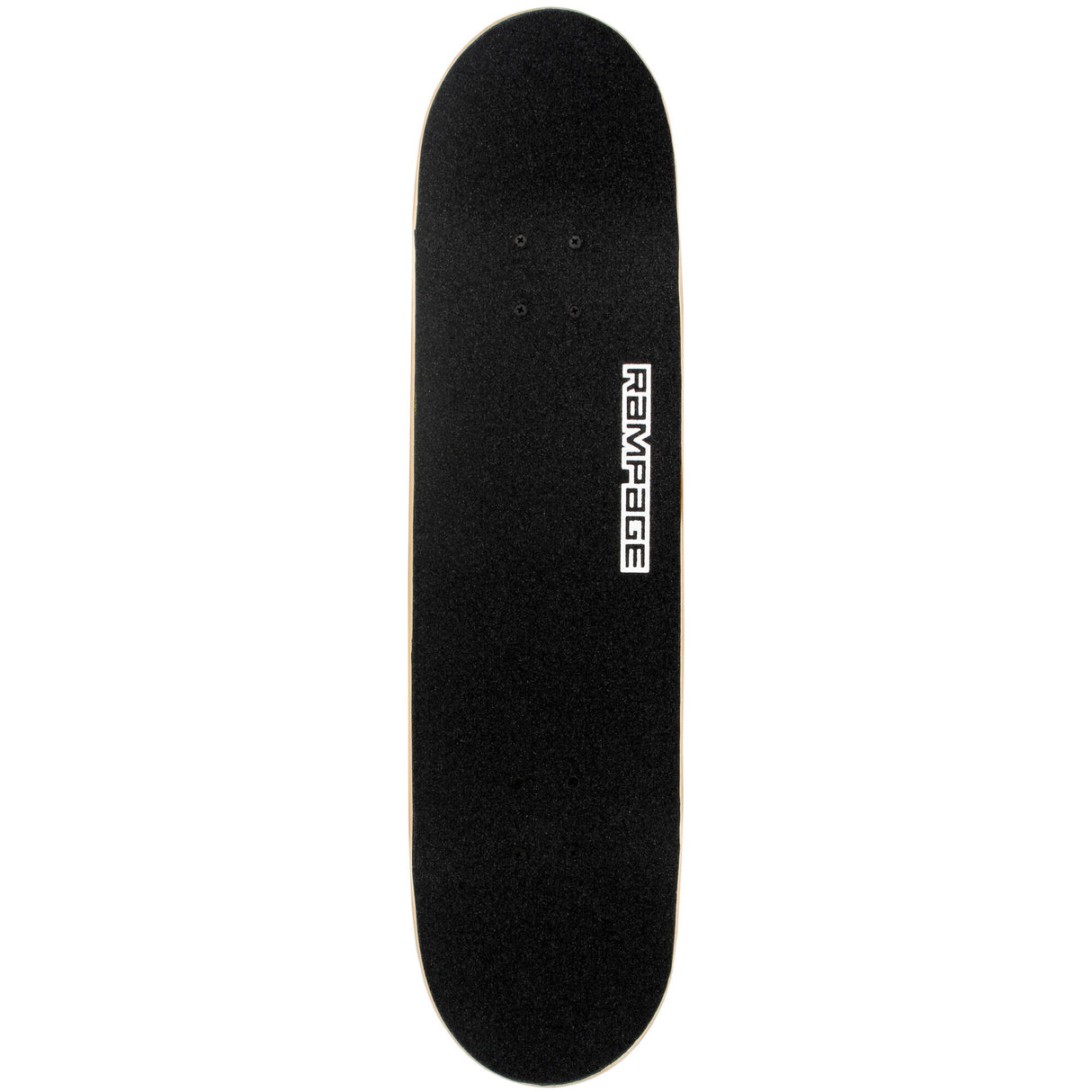 Rampage Block Logo Complete Skateboard - Black/Grey 8''