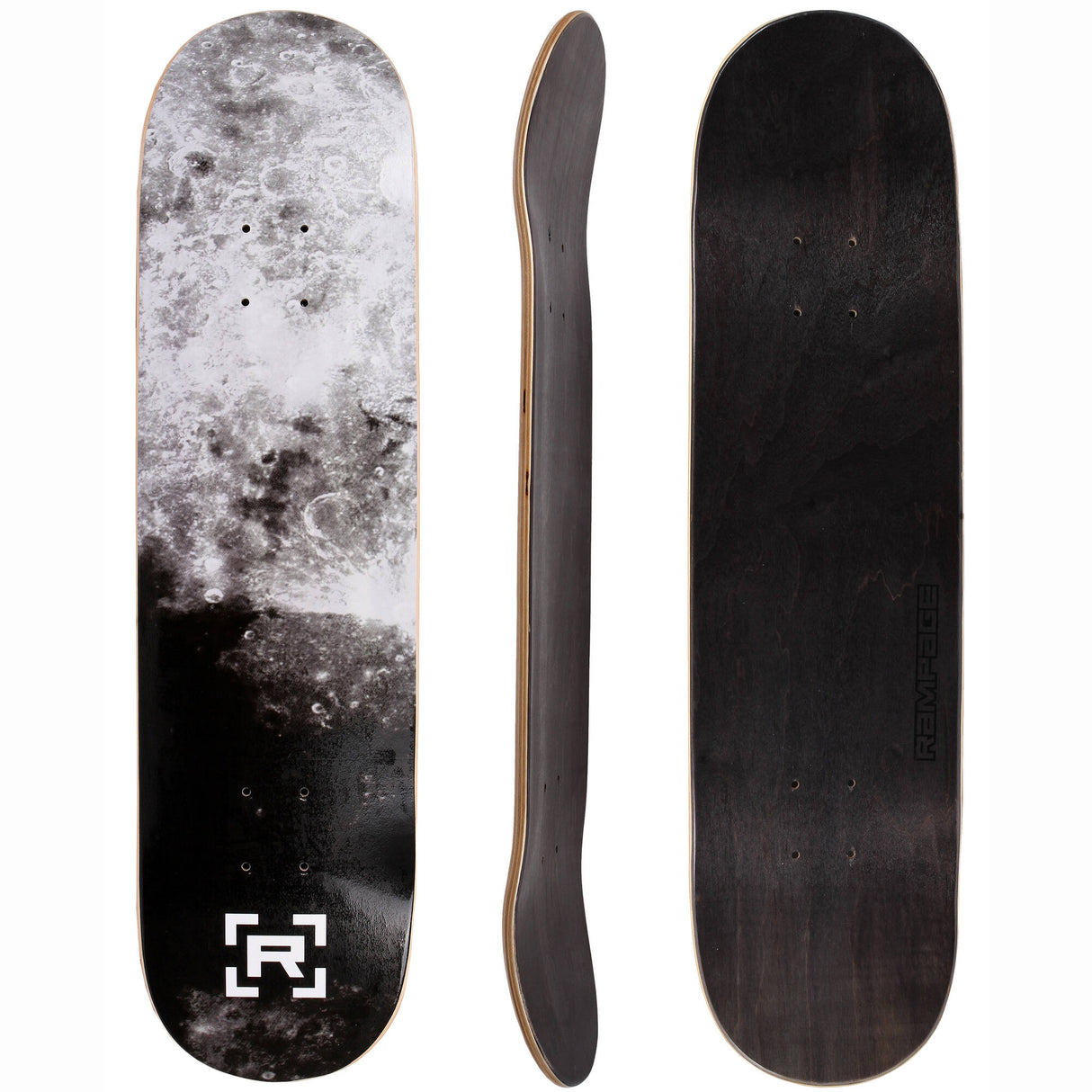 Rampage Lunar Skateboard Deck - Black 8.25''