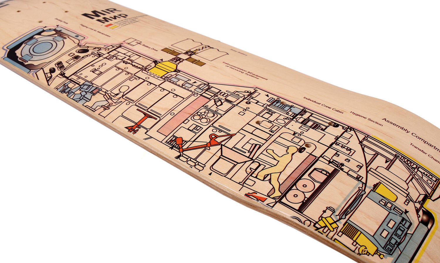 Rampage MIR Schematic Skateboard Deck - Natural 8''