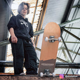 Rampage Plain Third Complete Skateboard - Natural/Black 8''