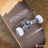 Rampage Plain Third Complete Skateboard - Natural/Black 8''