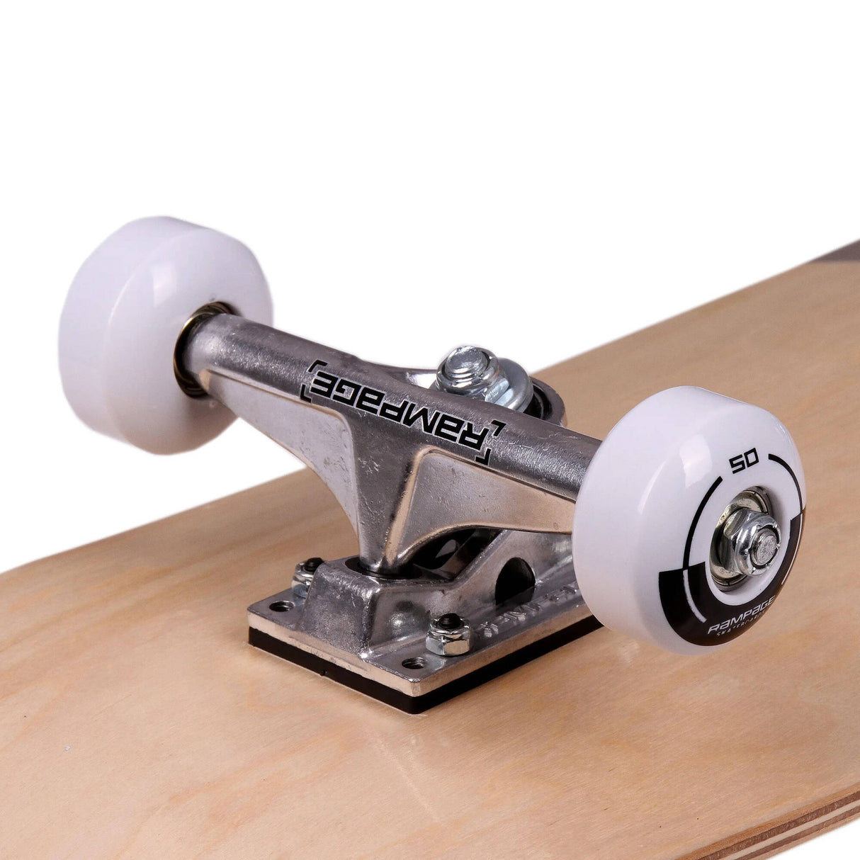 Rampage Plain Third Complete Skateboard - Natural/Black 8''