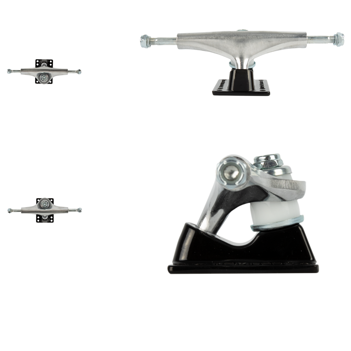 Rampage Rasp Skateboard Trucks - Silver/Black 5.25''
