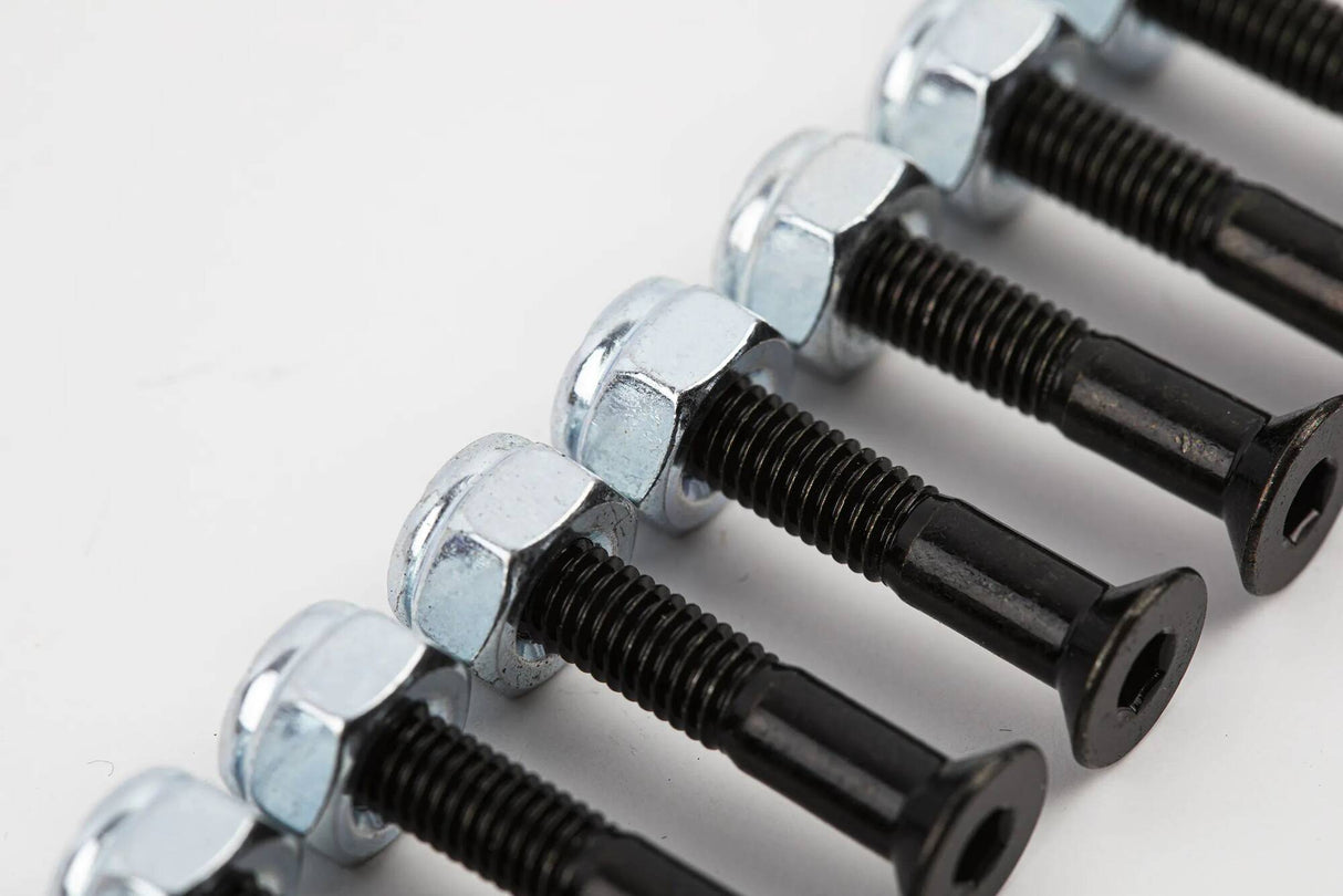 Rampage 1'' Skateboard Truck Bolts - Black/Silver