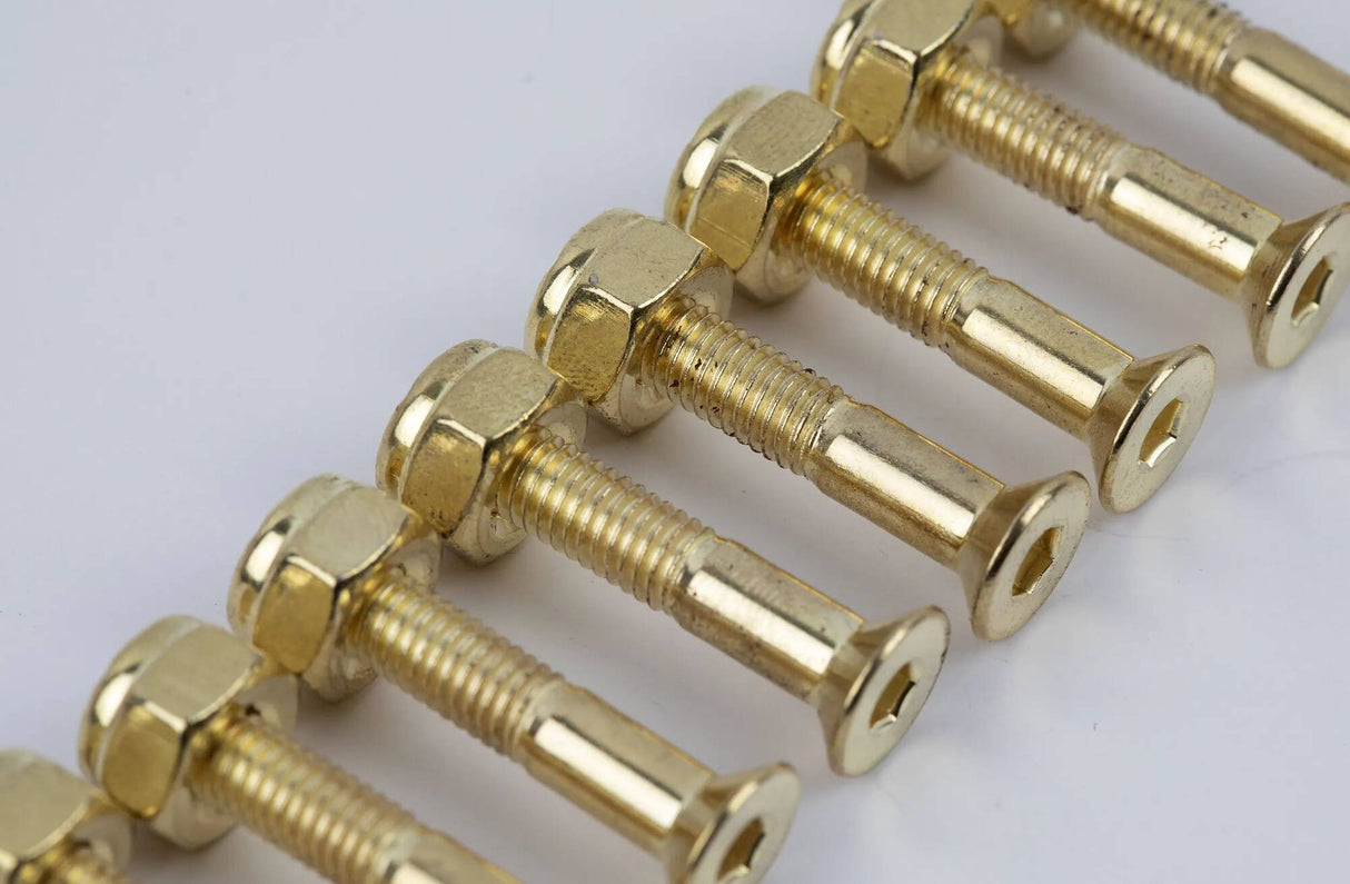 Rampage 1'' Skateboard Truck Bolts - Gold