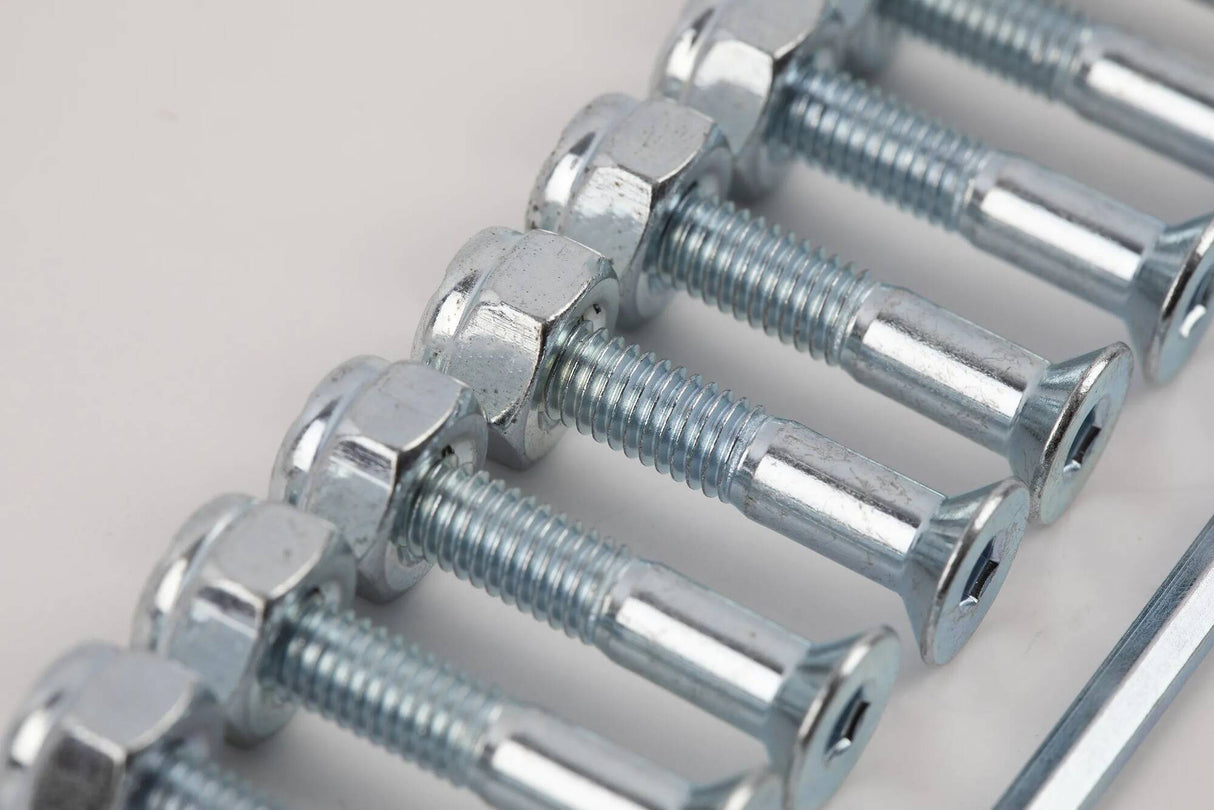 Rampage 1'' Skateboard Truck Bolts - Silver