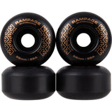 Rampage Tie Dye Arrows Custom Skateboard - Black/Multi 8"