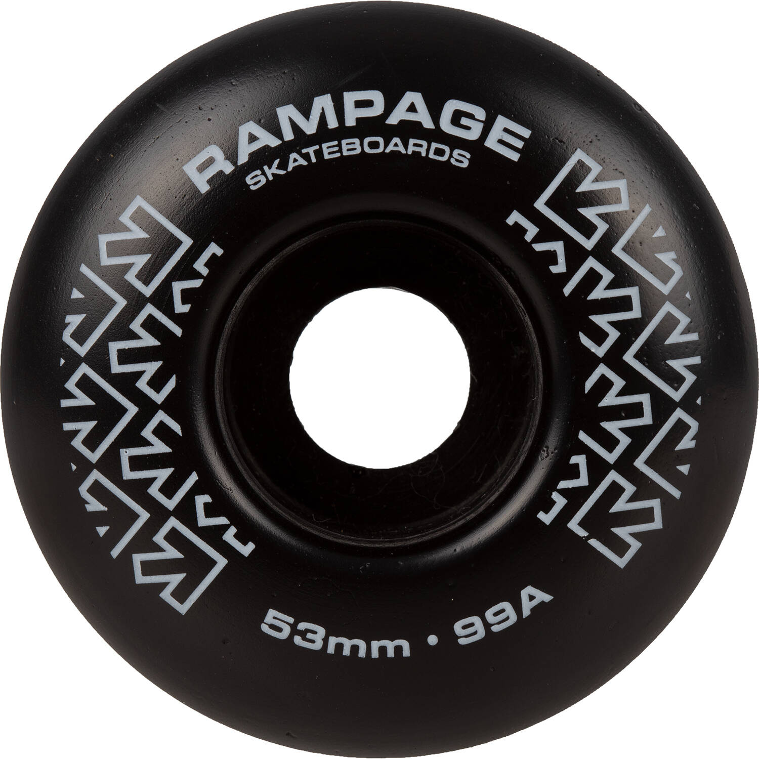 Rampage 99A 53mm Skateboard Wheels - Black/White