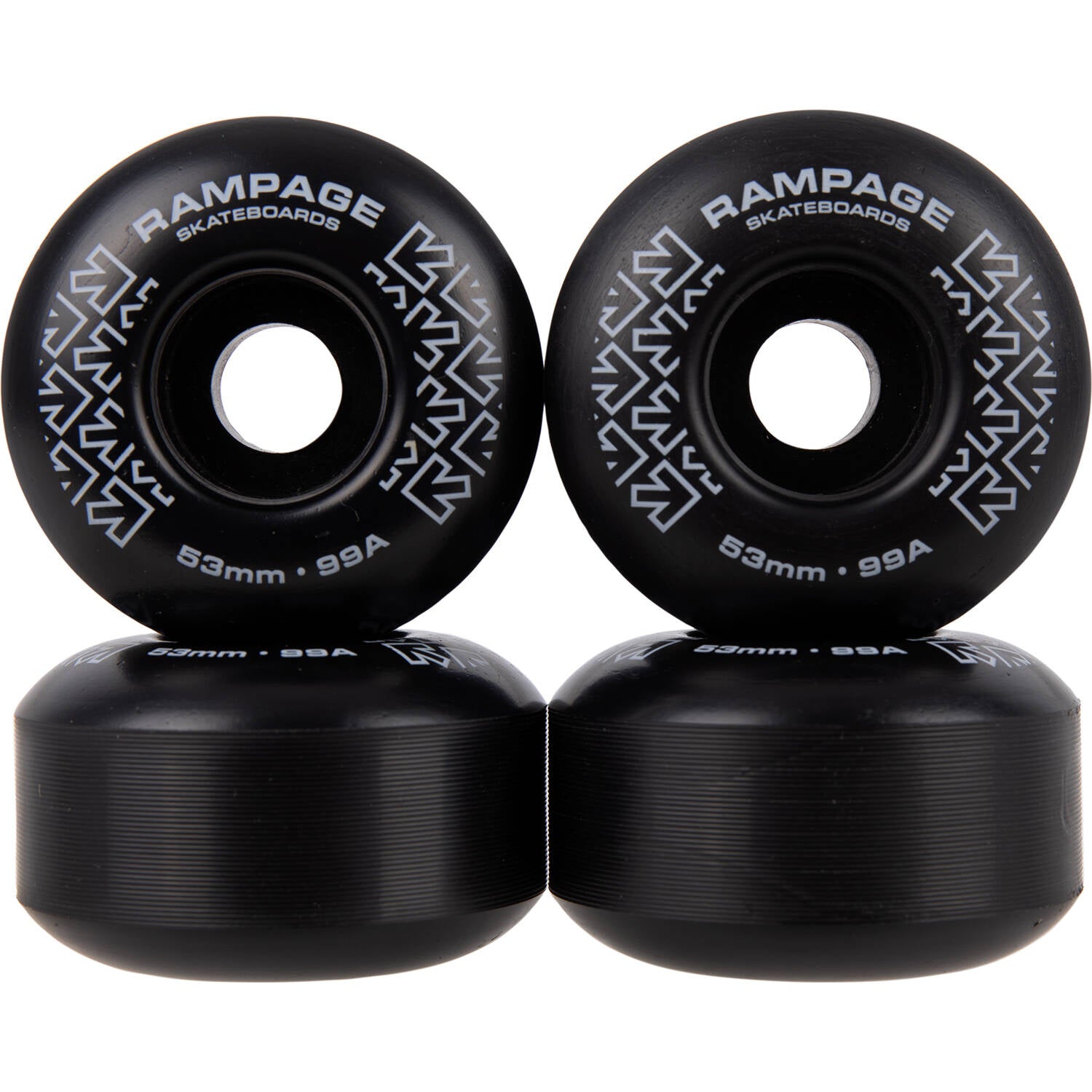 Rampage Stain Custom Skateboard - Blackout 8"