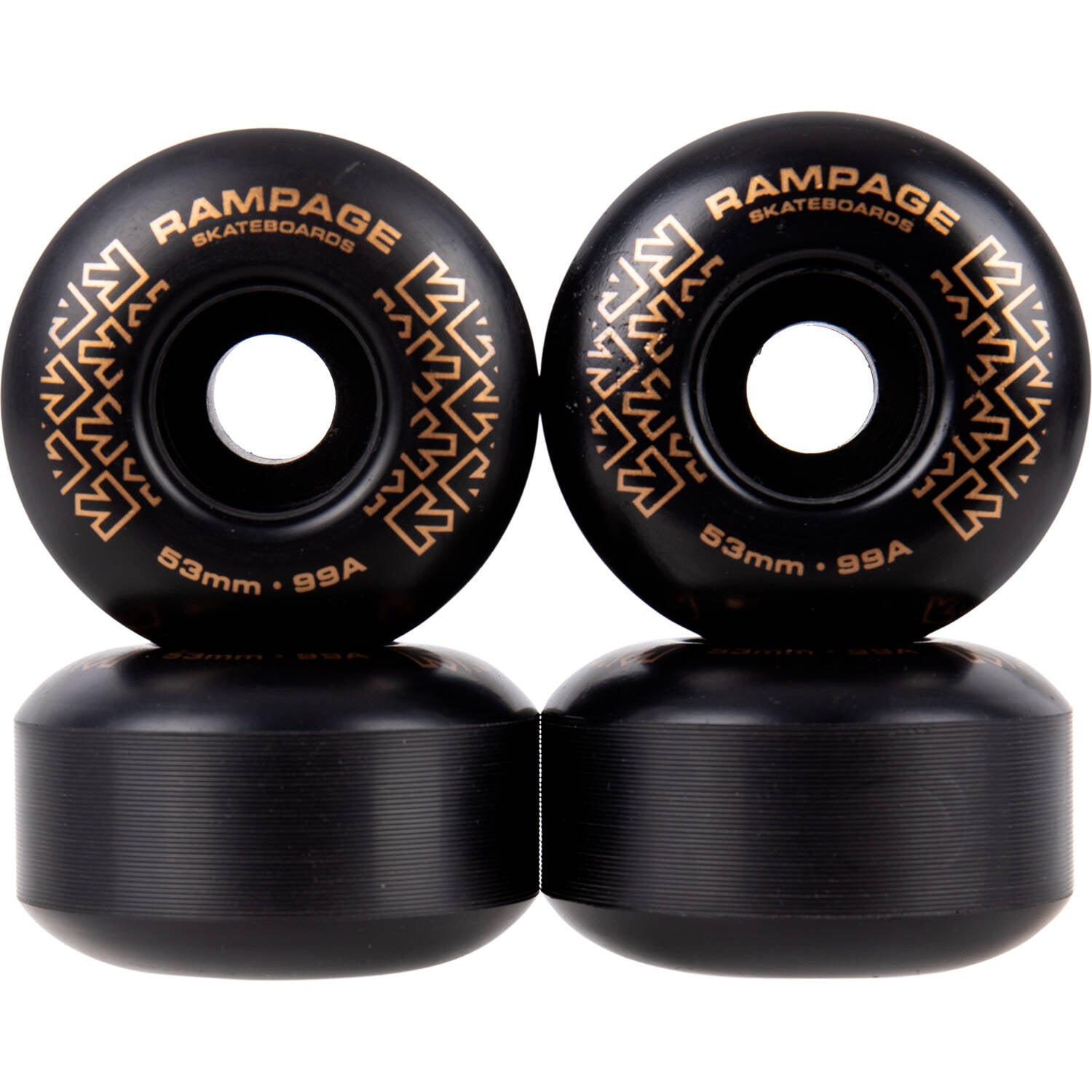 Rampage Liquid Gold Custom Skateboard - Black/Gold 8.25"