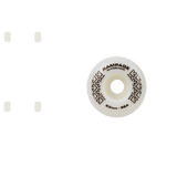 Rampage 99A Skateboard Wheels White/Black - 53 x 31mm