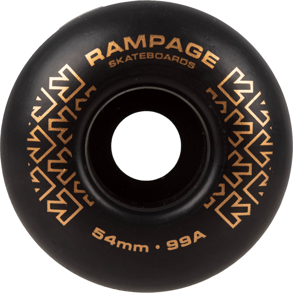 Rampage 99A Skateboard Wheels Black/Gold - 54 x 32mm