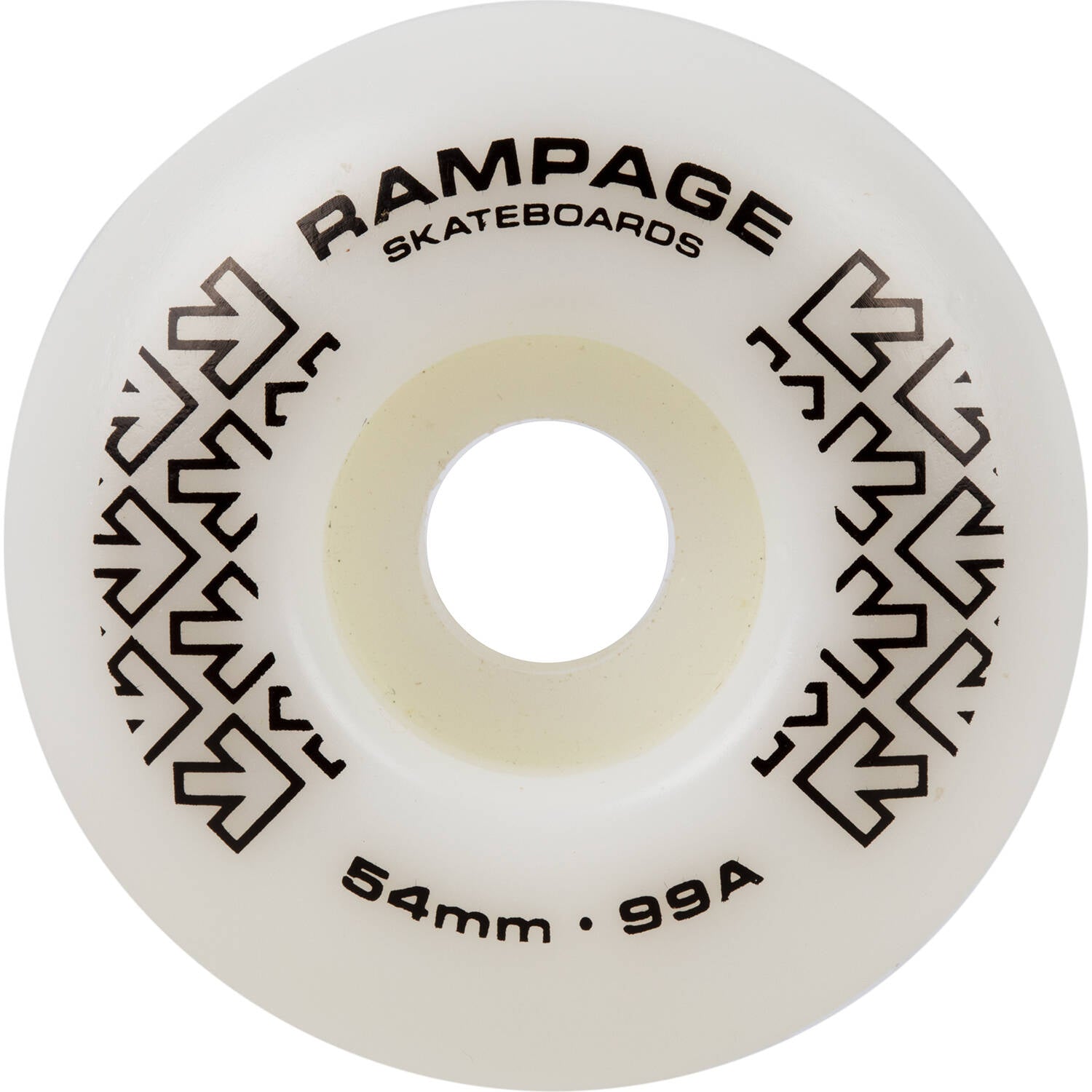 Rampage 99A Skateboard Wheels White/Black - 54 x 32mm