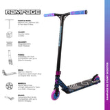Rampage R2 Stunt Scooter - Ano Splat Blue