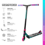 Rampage R2 Stunt Scooter - Ano Splat Teal