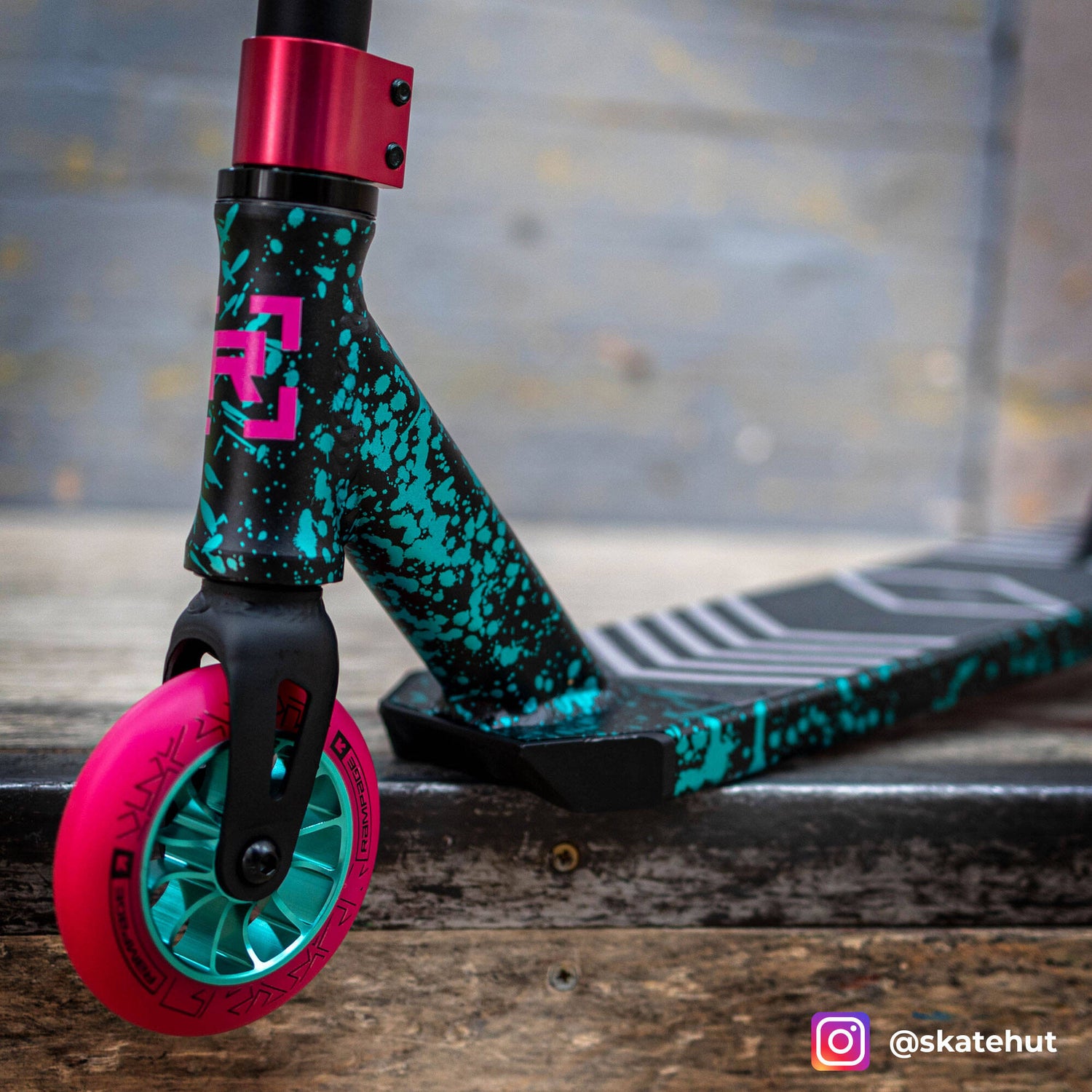 Rampage R2 Stunt Scooter - Ano Splat Teal