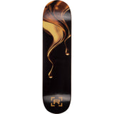 Rampage Liquid Gold Custom Skateboard - Black/Gold 8"
