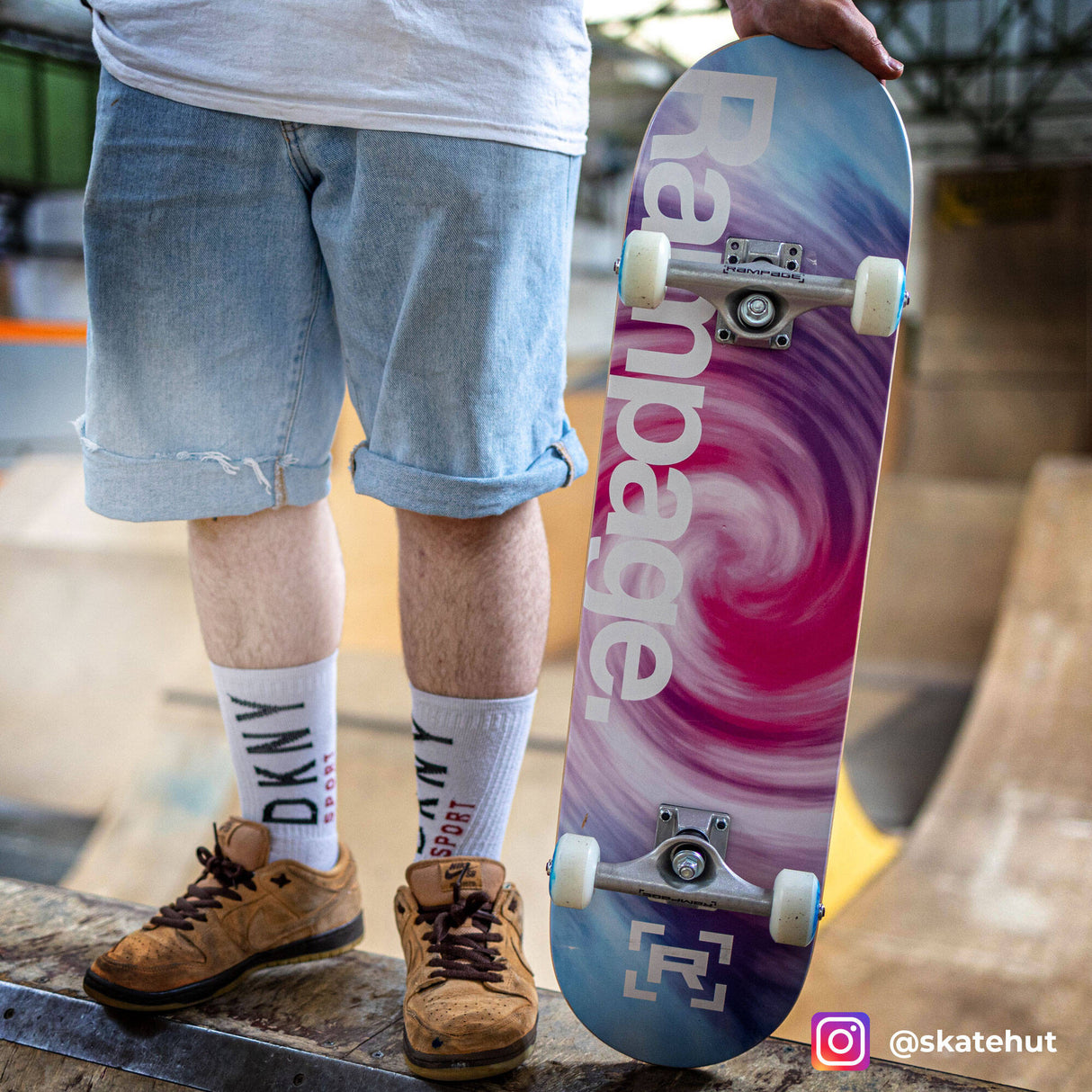 Rampage Tie Dye Vortex Premium Complete Skateboard - 8"