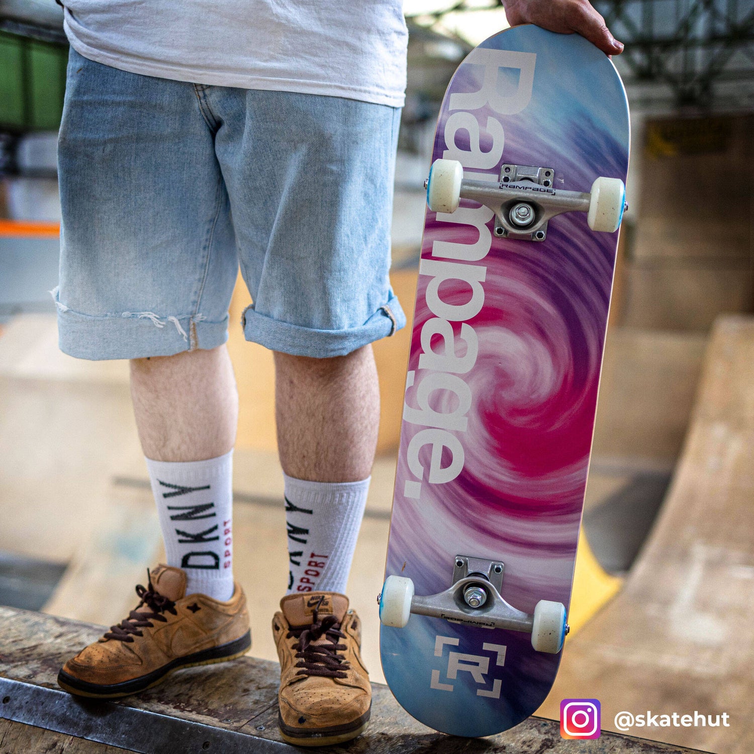 Rampage Tie Dye Vortex Premium Complete Skateboard - 8"