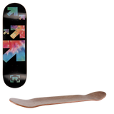 Rampage Tie Dye Arrows Skateboard Deck 7.75''