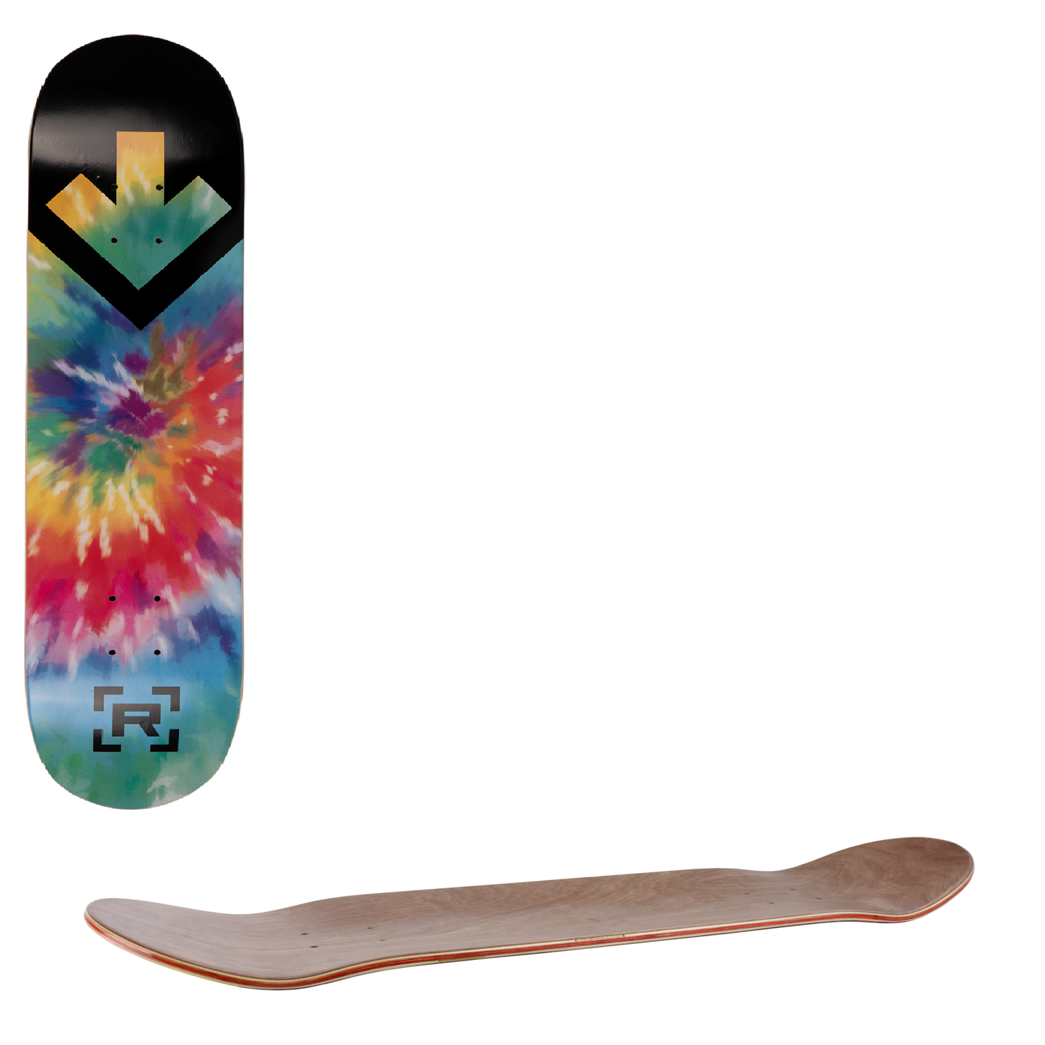 Rampage Tie Dye Target Skateboard Deck 8.0''