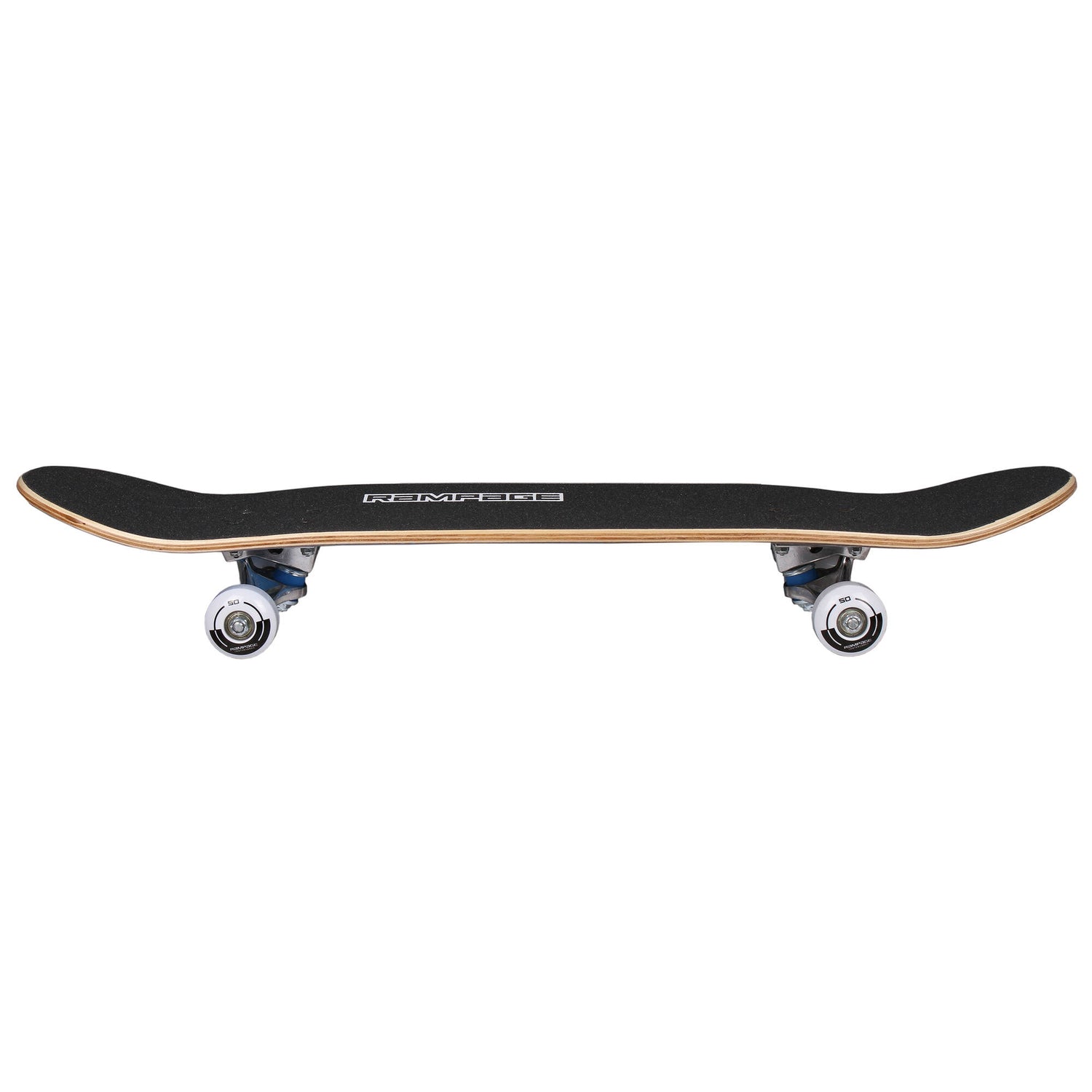 Rampage Plain Third Complete Skateboard - Blue/Black 8''