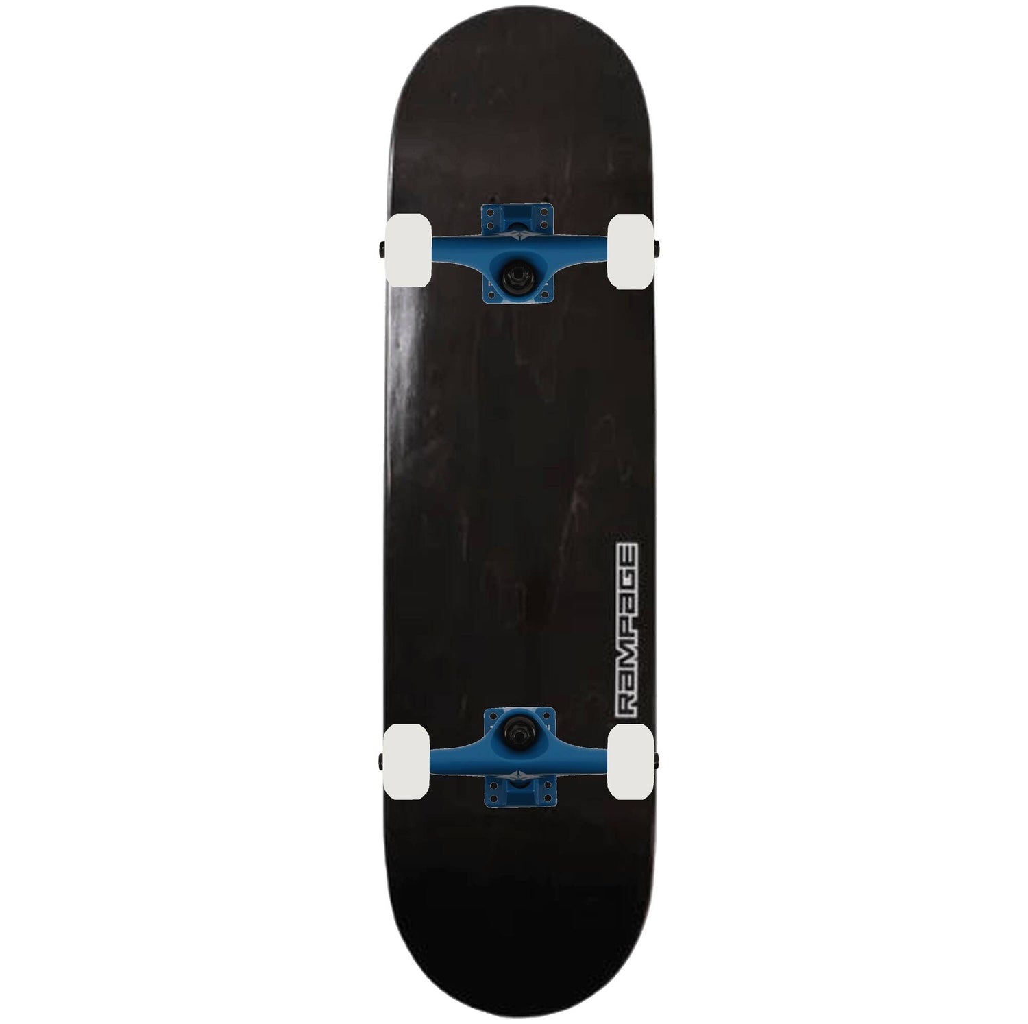 Rampage x Fracture Stain Custom Skateboard - Black/Blue 8.25''