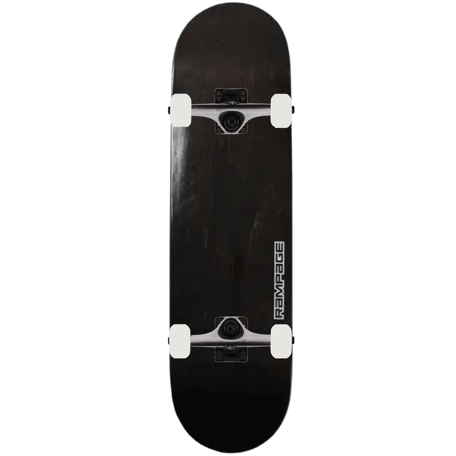 Rampage x Fracture Stain Custom Skateboard - Black/Black/Raw 8.25''