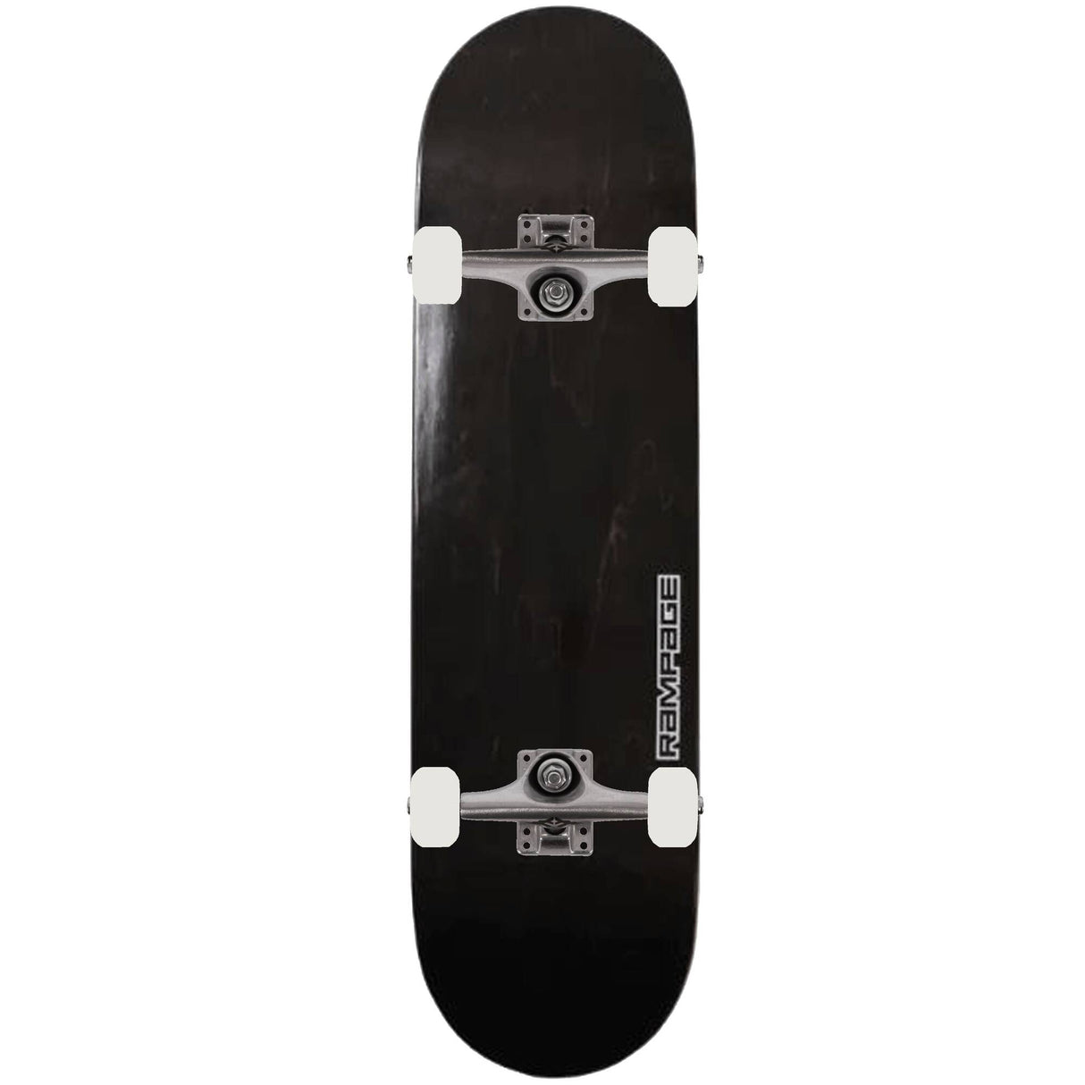 Rampage x Fracture Stain Custom Skateboard - Black/Raw 8.25''