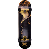 Rampage Liquid Gold Custom Skateboard - Black/Gold 8"