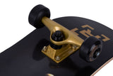 Rampage Liquid Gold Custom Skateboard - Black/Gold 8"