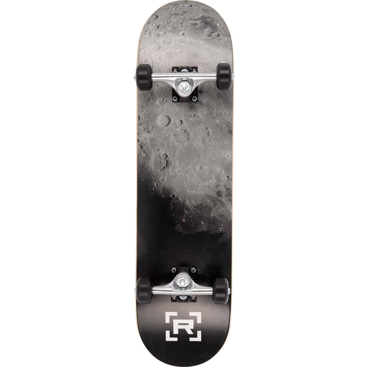 Rampage Lunar Custom Skateboard - Black/Silver 8"