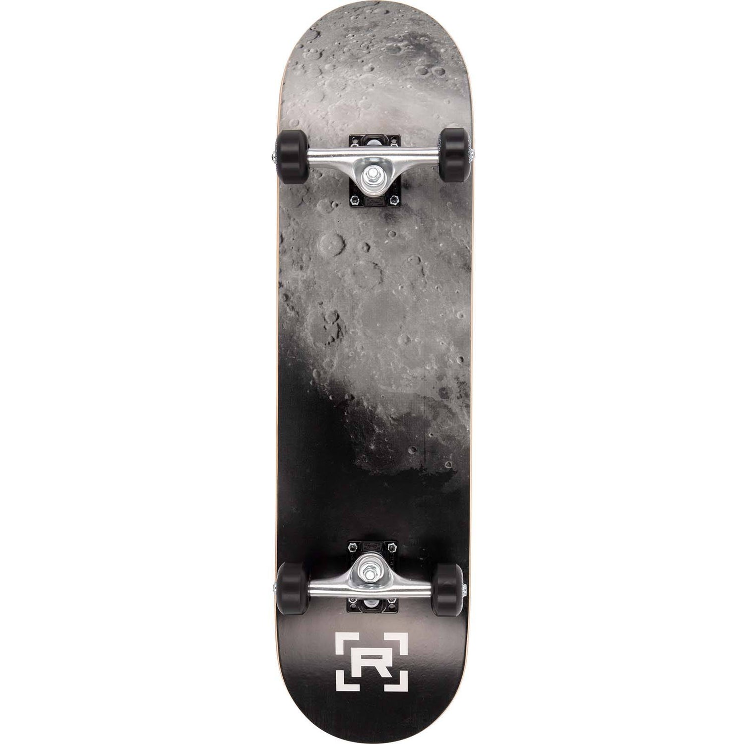 Rampage Lunar Custom Skateboard - Black/Silver 8"