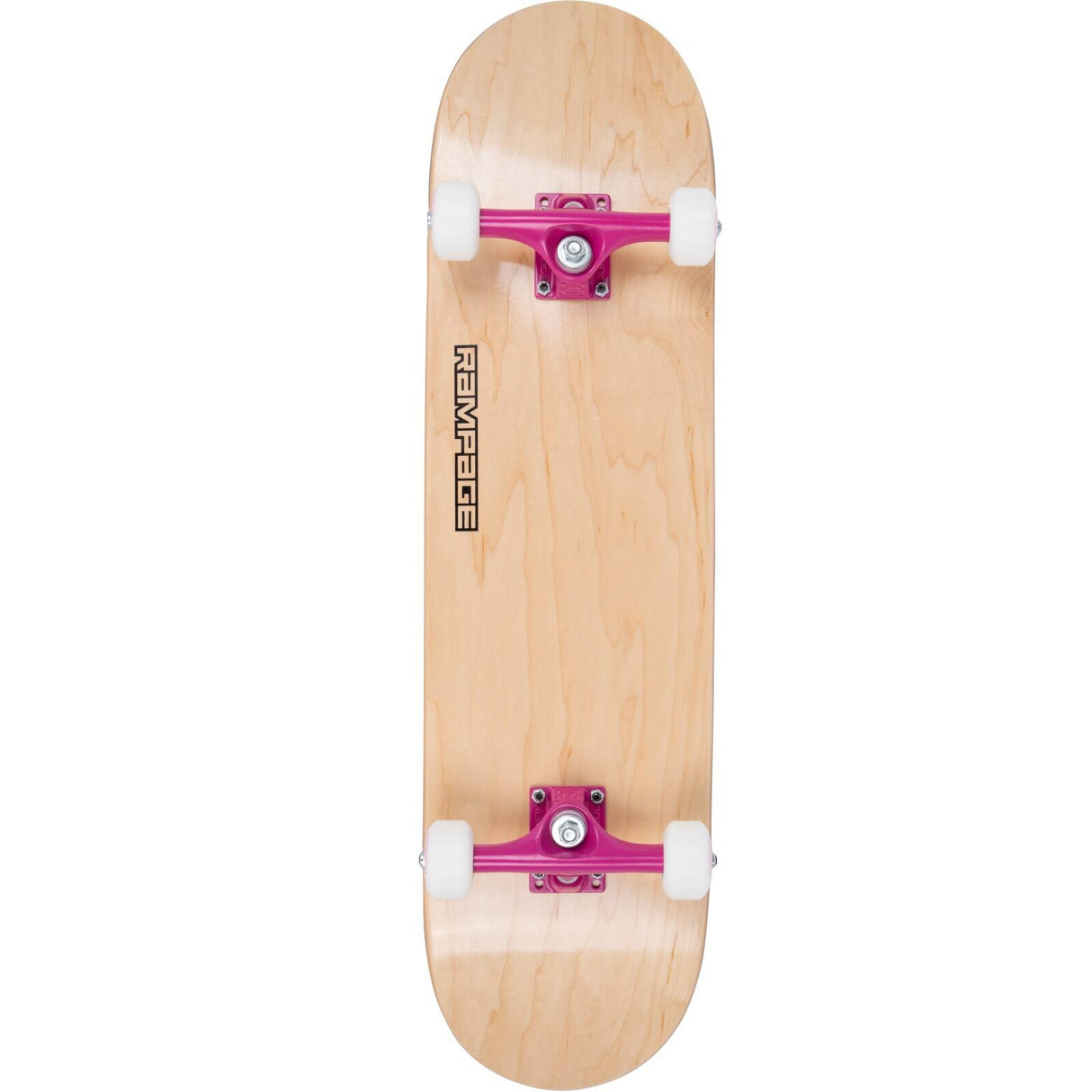 Rampage Stain Custom Skateboard - Natural/Pink 8"
