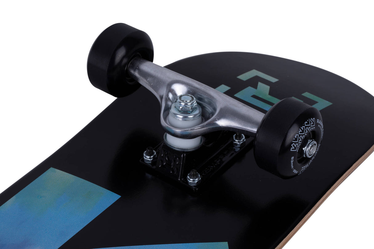 Rampage Tie Dye Arrows Custom Skateboard - Black/Multi 7.75"