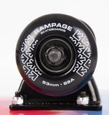 Rampage Tie Dye Target Custom Skateboard - Tie Dye/Black 8"