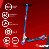 Razor S Spark Light-Up Folding Scooter - Blue