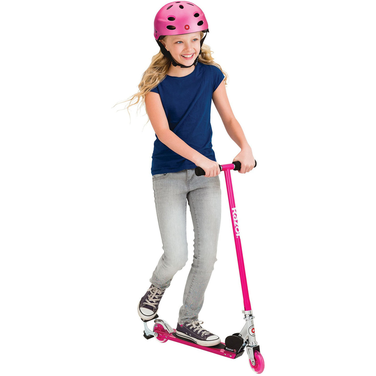Razor S Spark Light-Up Folding Scooter - Pink