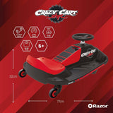 Razor Crazy Cart Shift 12V Electric Ride On - Red/Black