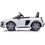 Ricco 12V Audi R8 Spyder Kids Electric Ride On - White