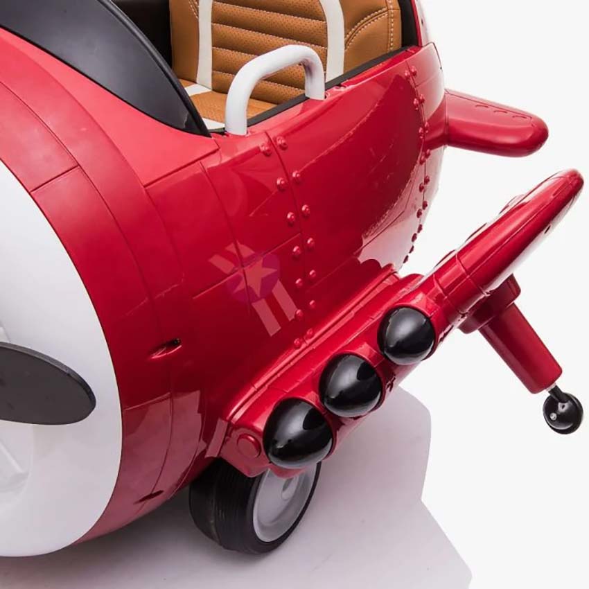Ricco 360 Rotating Kids Electric Ride On Airplane - Red