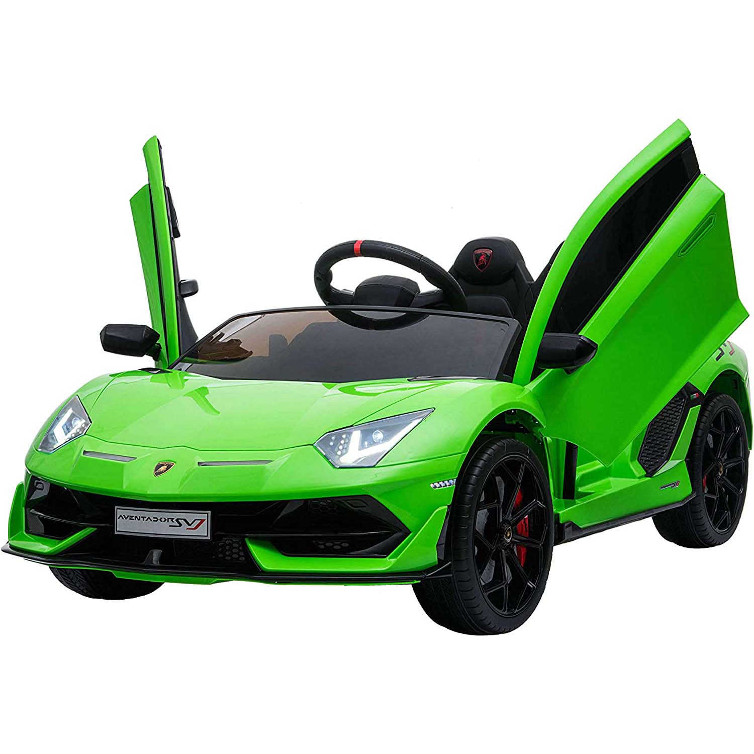 Ricco  Lamborghini Aventador SVJ 12V 7A Kids Electric Ride On - Green