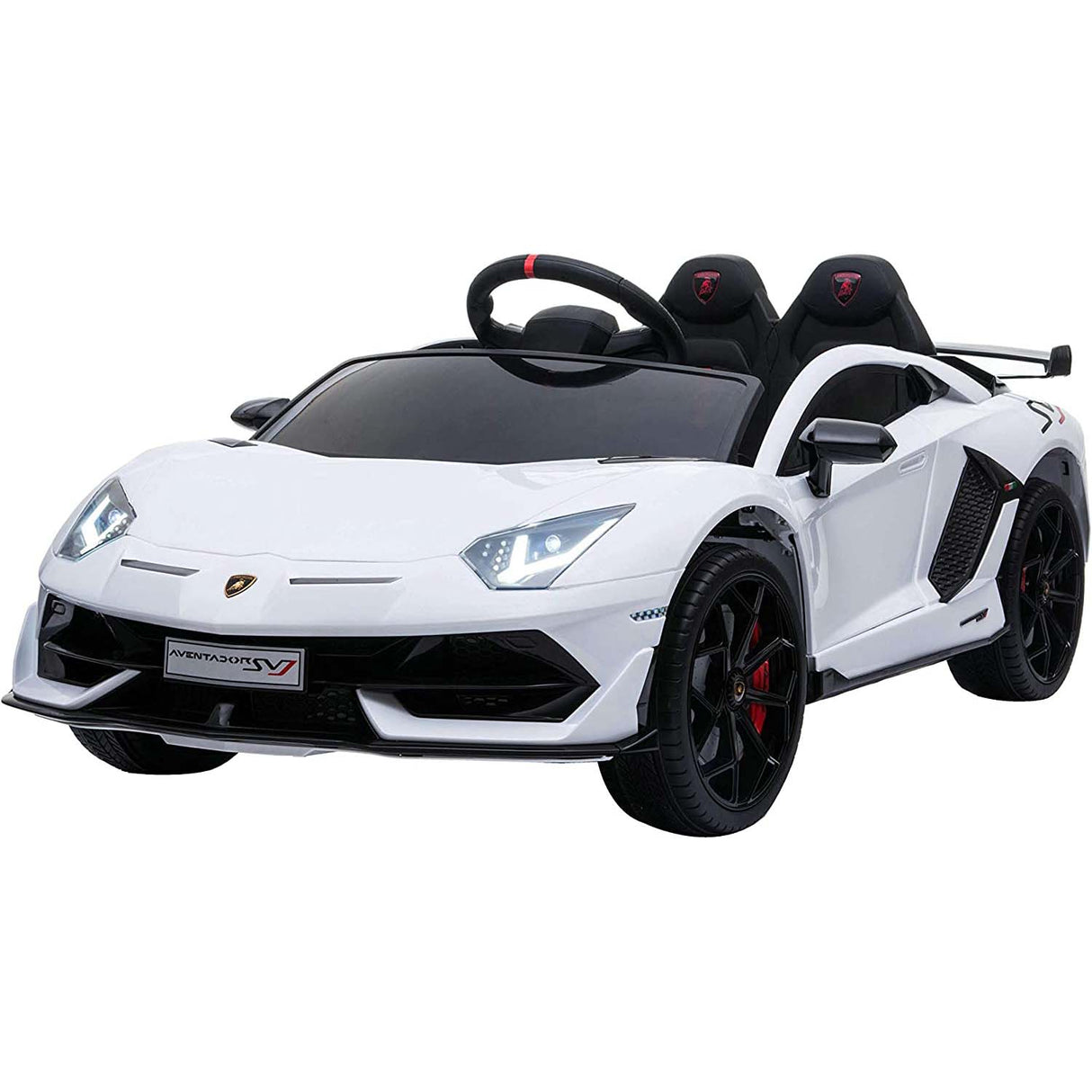 Ricco  Lamborghini Aventador SVJ 12V 7A Kids Electric Ride On - White